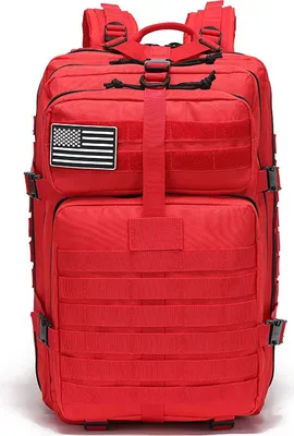 Produktbild von Kapazität Männer Armee Militärische Taktische Rucksack Wasserdichte Outdoor Sport Wandern Camping Reise 3D Rucksack Taschen Für Männer, rot, 45L