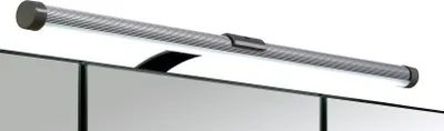 A monitor light bar is mounted on top of a multi-monitor setup.