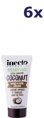 Produktbild von 6x Inecto Naturals Kokosnuss-Hand- und Nagelcreme