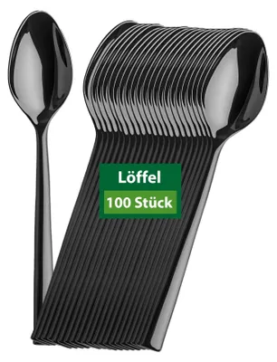 Produktbild von BIODORF Umweltfreundliche Mehrweg Löffel |100 Stück | Kompostierbare Löffel | Biologisch abbaubar | Wiederverwendbar, Extra Stabil – Größe 100 Löffel