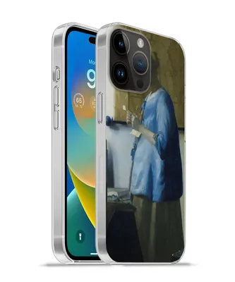 Produktbild von MuchoWow® Handyhülle Schutzhülle Hülle für Apple iPhone 14 Pro - Softcase Frau in Blau liest einen Brief - Gemälde von Johannes Vermeer Silikon Softcase Handy Hülle - Umschlag
