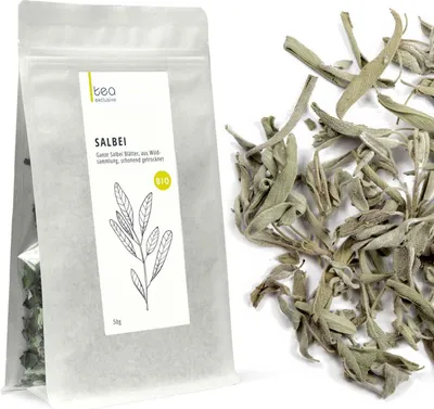 Produktbild von Salbei, ganzes Blatt, Wildsammlung, BIO, 50g