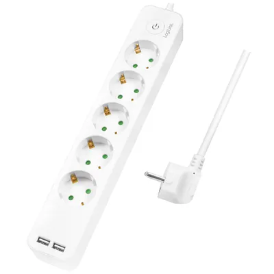 Immagine prodotto di Logilink Steckdosenleiste 5-fach, 1,5m 2xUSB 5V/2,1A max.
