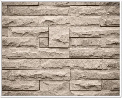 Produktbild von Wallario Wandbild Steinwand grau-braun, Größe: 40,30 x 50,30 cm, Poster mit weißem Aluminiumrahmen