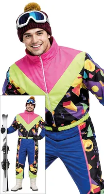Produktbild von Guirca 80er Jahre Skifahrer Herrenkostüm  M  M