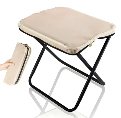 Productafbeelding van Opvouwbare klapkruk, 33 × 27 × 30 cm, campingkruk, draagbaar