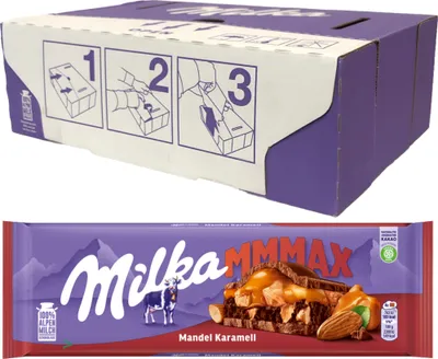 Produktbild von Milka Mandel Karamel Schokolade Großtafel 12er VPE (12x300g Tafel)