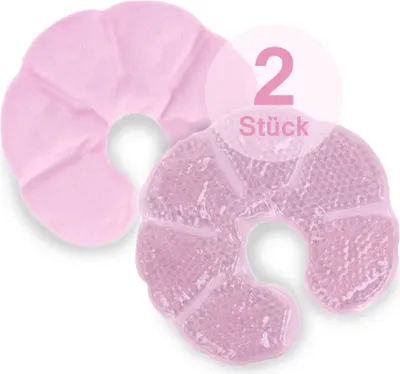 Immagine prodotto di NEWGO 3-in-1 cuscinetti di raffreddamento per l'allattamento, 2 pezzi di cuscinetti di raffreddamento per il seno, morbido tessuto posteriore in pile (rosa) 20cm X 17cm Rosa 20cm X 17cm