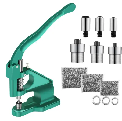 Produktbild von Ösenpresse - Handliche Ösenzange - Langlebig und benutzerfreundlich - Metall - 1500 Ösen - Geeignet für Leder und PVC-Banner - Handwerk und...