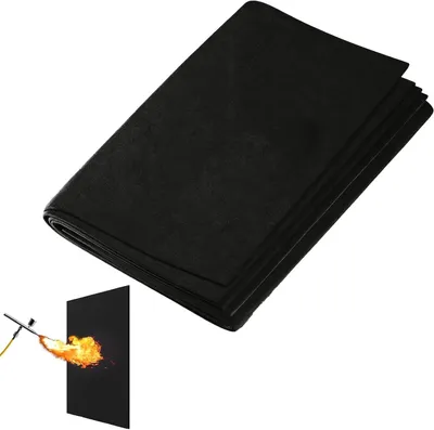 Obrázek produktu pro Ochranná deka – Tepelně odolná podložka – Bezpečná práce – Odolnost do 1000 °C – 70 x 30 cm – Černá