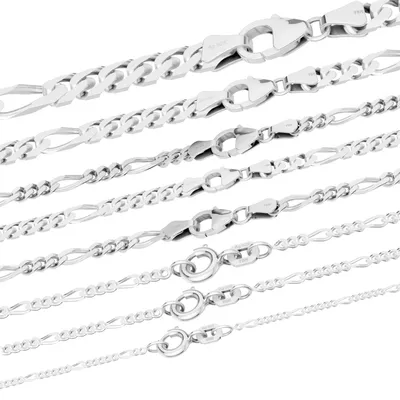 Produktbild von Silberkette Figarokette Länge 55cm - Breite 5,1mm - 925 Silber