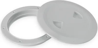 Produktbild von Inspektionsdeckel, 133 mm, Kunststoff, weiß, wasserdicht & uv-beständig
