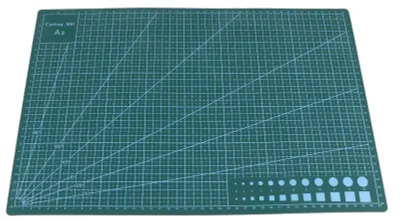 Obrázek produktu pro Řezací podložka A3 z PVC s mřížkou, samoléčivá, z papíru, kůže nebo látky (zelená)