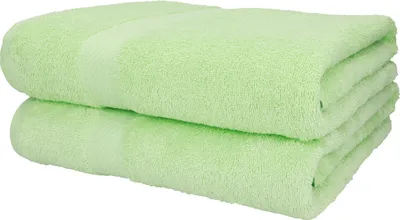 Produktbild von Betz 2 Stück Duschtücher Set Palermo Größe 70x140 cm 100% Baumwolle Badetuch Duschhandtuch Sporthandtuch Farbe grün
