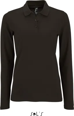 Produktbild von Women´s Long-Sleeve Piqué Polo Shirt Perfect, Black, S