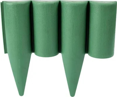 Produktbild von GARDENIX 2,5m Holzoptik Beeteinfassung Beetumrandung Rasenkante Gartenpalisade Beetzaun – Grün