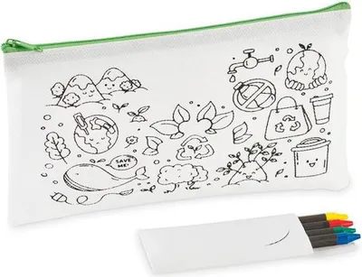 Produktbild von MidOcean - "Cray" Schreibmäppchen-Set, Non-Woven MO2024 (Einheitsgröße) (Limone)