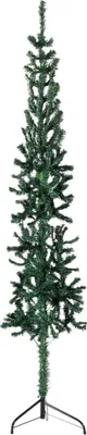 Produktbild von The Living Store Künstlicher Halb-Weihnachtsbaum mit Ständer Schlank Grün 210 cm