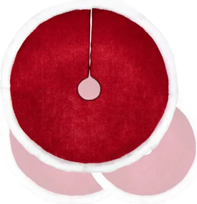 Produktbild von COM-FOUR® Premium Weihnachtsbaumdecke zum Schutz vor Tannennadeln - runde Christbaumdecke für den Lichterbaum - Unterlage im Weihnachtsdesign für Geschenke und Dekoration