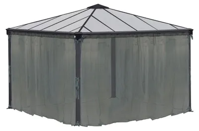 Productafbeelding van Palram - Canopia | Insectennet voor paviljoenen van 3-4 meter, antracietkleurig