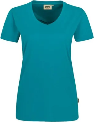 Produktbild von HAKRO V-T-Shirt Mikralinar Damen #181 Gr. 3XL smaragd