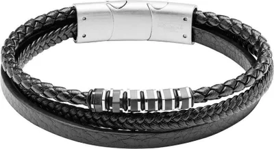 Produktbild von Unique Armband aus schwarzem Kunstleder für Herren