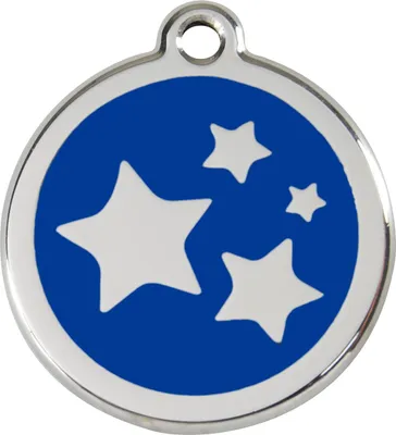 Produktbild von RedDingo Hundemarke mit individueller Gravur Stern dunkelblau, Größe: M