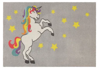 Produktbild von Akzente FEEL Rainbow Unicorn Fußmatte, 70 x 100 cm, Kuschelfloor, Nässebändiger, rutschfest, kuschelig, schnelltrocknend,  Europe, Badezimmer
