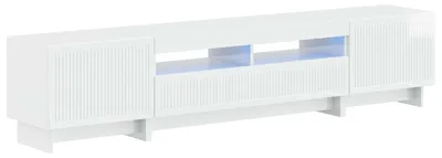 Obrázok produktu pre 5-dielna LED televízna skrinka, vysoký lesk, biela, drevotrieska