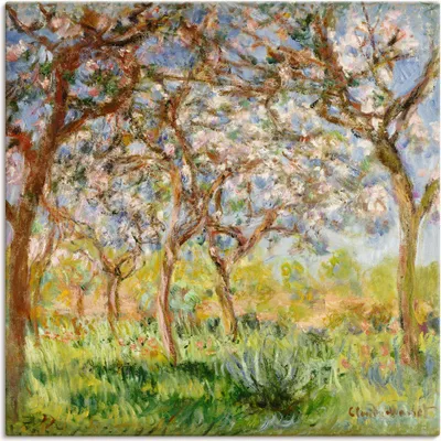 Produktbild von ARTland Leinwandbild Frühling in Giverny. Größe: 50x50 cm