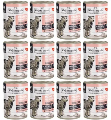 Zdjęcie produktu dla Wiejska Zagroda mokra karma dla kota Monobiałkowa jagnięcina 12x400g