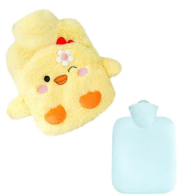 Produktbild von Wärmflasche Plüsch Ente, 500 ml, für Kinder, kleine Wärmflasche bei Kälte