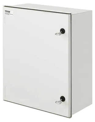 Image de VEVOR Boîtier en acier NEMA, 24 x 20 x 9\'\' Boîtier de commutation en fibre de verre NEMA 4X, IP66 étanche à l'eau et à la poussière, boîtier de raccordement électrique pour l'extérieur/intérieur, avec plaque de montage (60 x 50 x 23 cm)