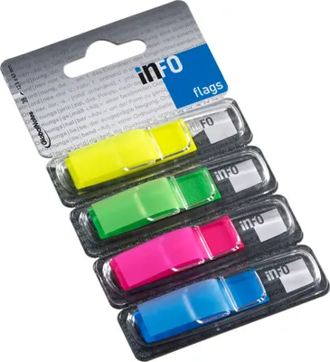 Produktbild von Info Flags 4 Farben 4x12,5x43 mm,Je 36 Blatt