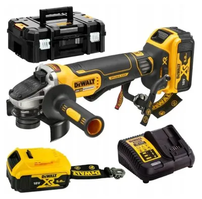 DEWALT Akku-Winkelschleifer 125mm 18V DCG406P2LRT 2x5,0Ah Lanyard Ready TSTAK
