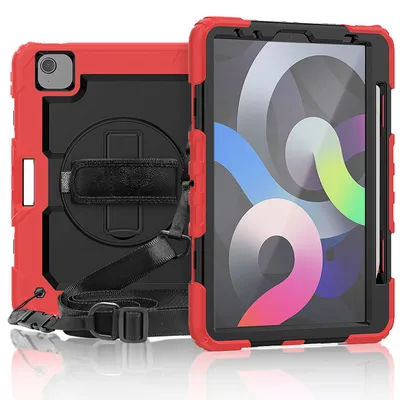 Productafbeelding van 4-in-1 tas voor Apple iPad Pro 11 (2020), Air 4 (10.9 inch) (2020/2022) - beschermhoes + standaard, rood