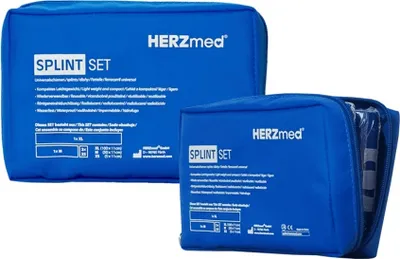 Obrázok produktu pre HERZmed Splint Set 4-dielny s taškou modrá/sivá