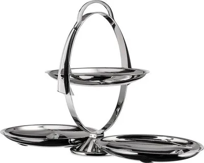 Produktbild von Serviertisch Edelstahl 18/10, Silber, H 27 cm, L 44 cm, B 20 cm