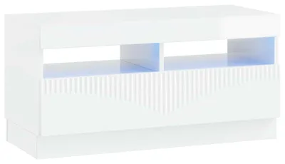 Immagine prodotto di Mobile TV a LED, finitura lucida bianca, realizzato in legno composito