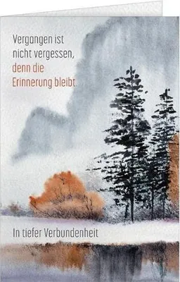 Produktbild von Trauer Beileidskarte Kondolenzkarte mit Umschlag - In tiefer Verbunden