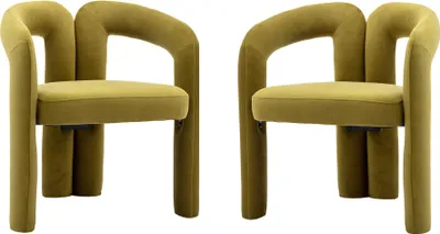 Produktbild von 2er/Set Esszimmerstuehle Samt moderne Design Eimer Seitenstuehle Wohnzimmerstuhl Stilvoller Design-Loungesessel moderne Freizeitstuhl Buerostuhl Sessel