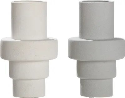 Zdjęcie produktu dla Gilde Vase, "Grezzo", Keramik, creme, grau, H. 25 cm, D. 14.5 cm 34175 4063387341759 2 Stück (2-fach sortiert)