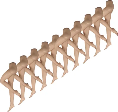 Produktbild von NUR DIE Damen Feinstrumpfhose 10-Pack Supersitz Große Größen 20 DEN - saskia - Größe 46-48