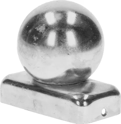 Produktbild von LogistSystem - Pfostenkappe rechteckig mit Kugel 40 mm für Zaunpfosten 40x30 mm - Verzinktem Stahl - Pyramiden Form - Abdeckkappe für Holzpfosten - 1 Stück - Pfahl Pfosten - Schutzkappe - Schutzhaube - Pfostenabdeckung