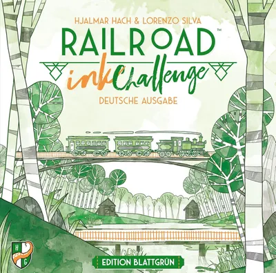 Produktbild von Railroad Ink Blattgrün – Würfelspiel, 1-4 Spieler, ab 8 Jahren