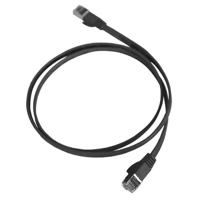 Produktbild von Patchkabel CAT7 Netzwerkkabel LAN DSL schwarz Netzwerk Kabel Ethernet flach 0,5m
