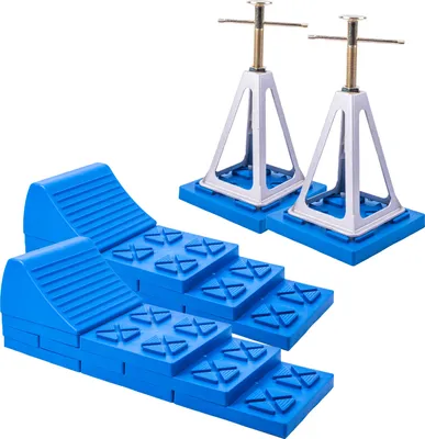 Produktbild von Pro Plus Multifunktions Keile+Stützbock 2er Set für Wohnwagen & Wohnmobil