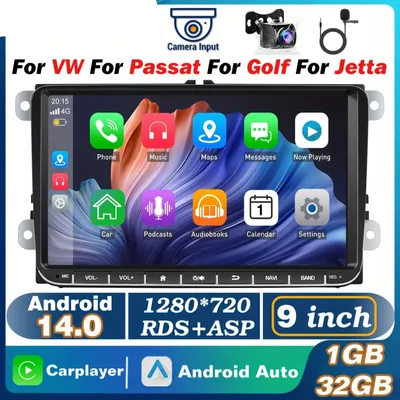 Imagen del producto de Reproductor multimedia para automóvil de 9 pulgadas - Sistema de audio para coche - Radio con navegación - Radio con pantalla táctil