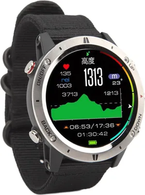 Obrázok produktu pre Pánske inteligentné hodinky s Bluetooth 4.0, vodotesnosťou do 50 m, 1,28-palcovým IPS TFT dotykovým displejom, digitálne športové hodinky na fitness, meranie srdcového tepu a monitorovanie spánku, čierne