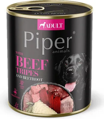 Obrázek produktu pro PIPER 11802837 konzerva pro psy - hovězí dršťky/červená řepa 800g